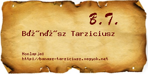 Bánász Tarziciusz névjegykártya